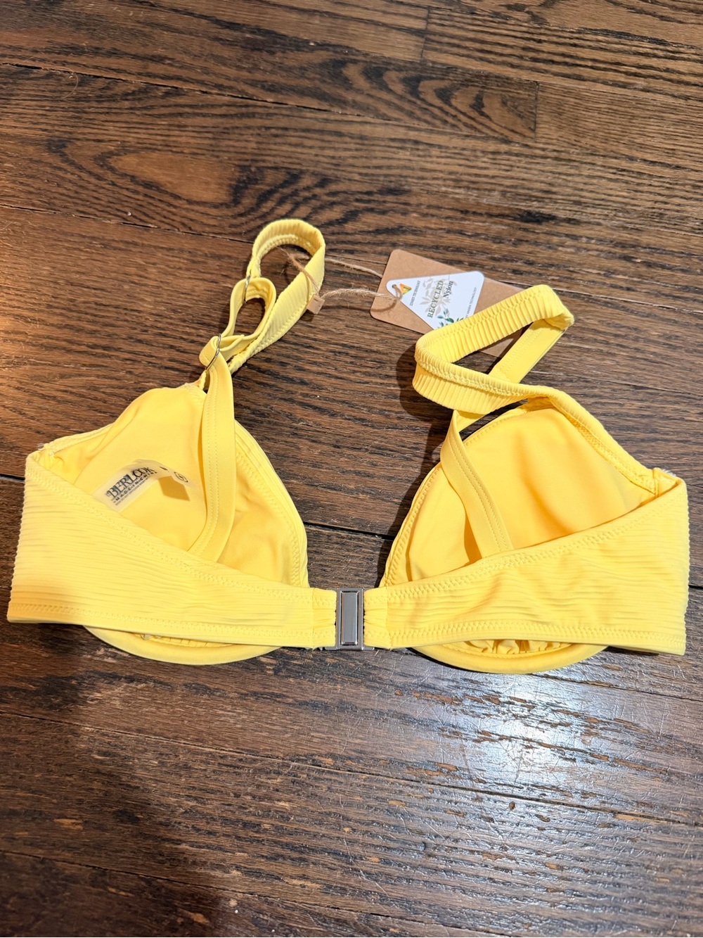 Berlook Yellow Ribbed Underwire Bikini Set - Picture 4 of 5